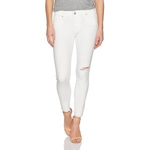 Levi’s Mid Rise 711  White Distressed Skinny Jeans